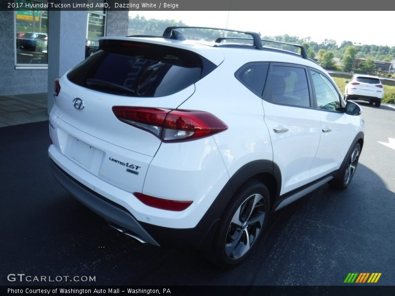 Dazzling White / Beige 2017 Hyundai Tucson Limited AWD