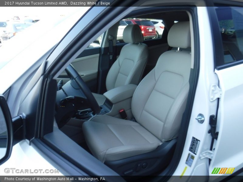 Dazzling White / Beige 2017 Hyundai Tucson Limited AWD
