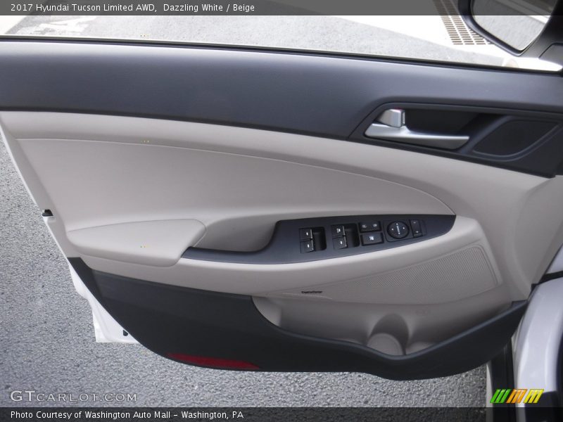 Dazzling White / Beige 2017 Hyundai Tucson Limited AWD