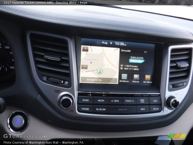 Dazzling White / Beige 2017 Hyundai Tucson Limited AWD