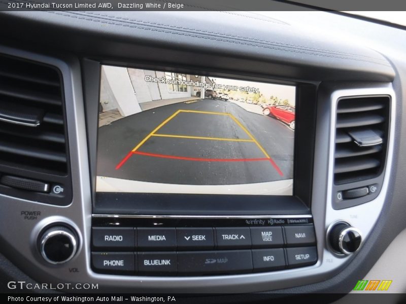Dazzling White / Beige 2017 Hyundai Tucson Limited AWD