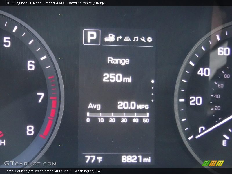 Dazzling White / Beige 2017 Hyundai Tucson Limited AWD