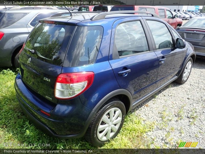 Deep Sea Blue Metallic / Black 2010 Suzuki SX4 Crossover AWD