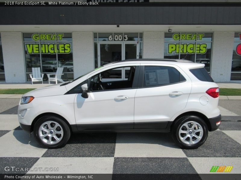 White Platinum / Ebony Black 2018 Ford EcoSport SE