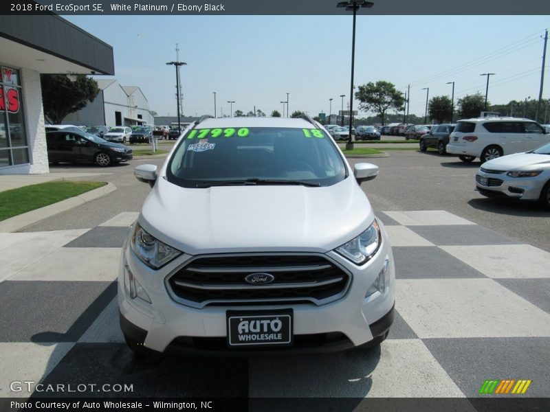 White Platinum / Ebony Black 2018 Ford EcoSport SE