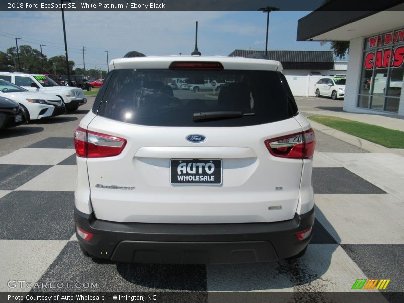White Platinum / Ebony Black 2018 Ford EcoSport SE