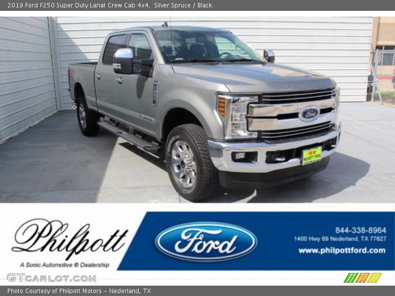 Silver Spruce / Black 2019 Ford F250 Super Duty Lariat Crew Cab 4x4