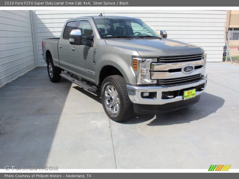 Silver Spruce / Black 2019 Ford F250 Super Duty Lariat Crew Cab 4x4