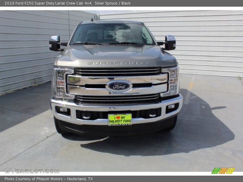 Silver Spruce / Black 2019 Ford F250 Super Duty Lariat Crew Cab 4x4