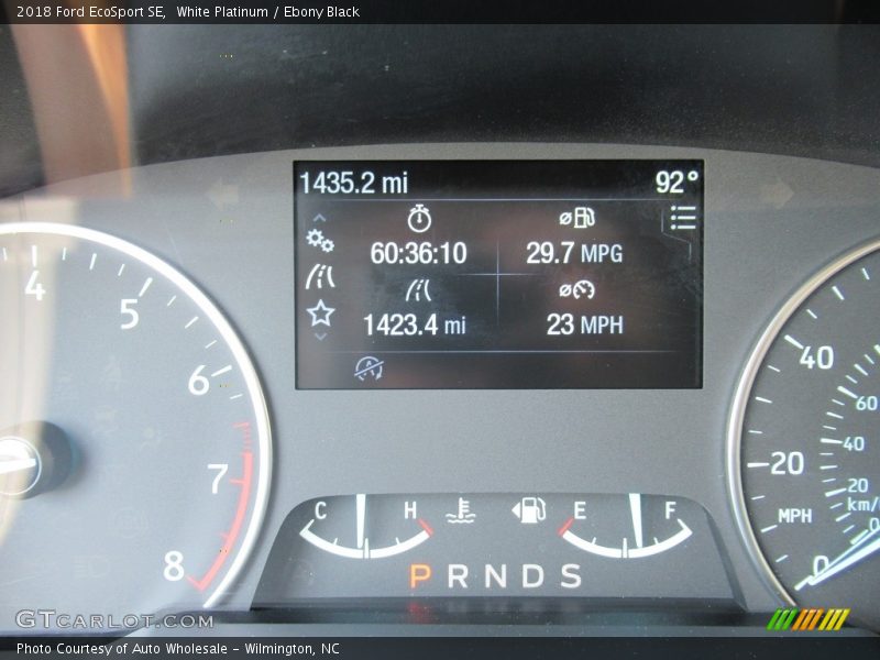 White Platinum / Ebony Black 2018 Ford EcoSport SE