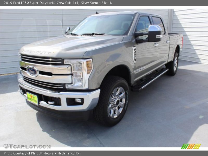 Silver Spruce / Black 2019 Ford F250 Super Duty Lariat Crew Cab 4x4