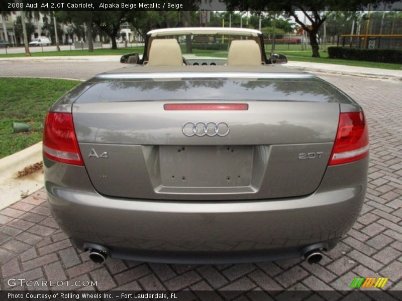 Alpaka Beige Metallic / Beige 2008 Audi A4 2.0T Cabriolet