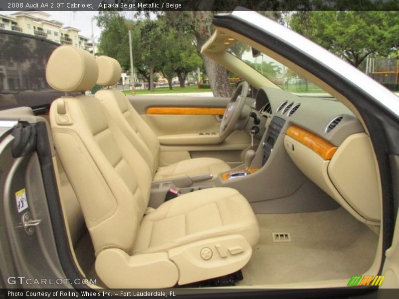 Alpaka Beige Metallic / Beige 2008 Audi A4 2.0T Cabriolet
