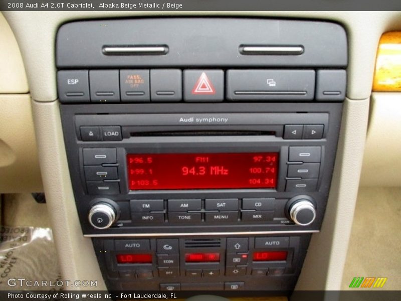 Alpaka Beige Metallic / Beige 2008 Audi A4 2.0T Cabriolet