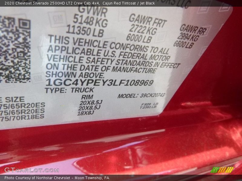 Cajun Red Tintcoat / Jet Black 2020 Chevrolet Silverado 2500HD LTZ Crew Cab 4x4
