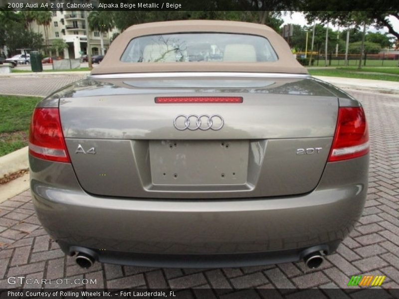 Alpaka Beige Metallic / Beige 2008 Audi A4 2.0T Cabriolet
