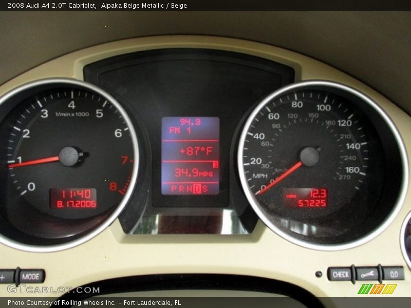 Alpaka Beige Metallic / Beige 2008 Audi A4 2.0T Cabriolet