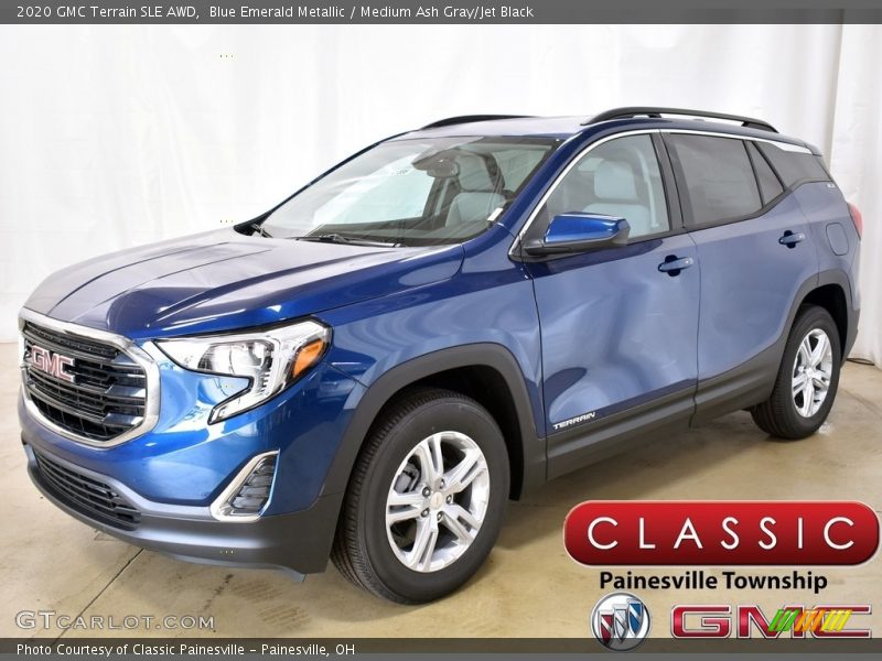 Blue Emerald Metallic / Medium Ash Gray/Jet Black 2020 GMC Terrain SLE AWD