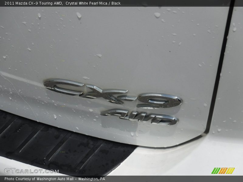 Crystal White Pearl Mica / Black 2011 Mazda CX-9 Touring AWD