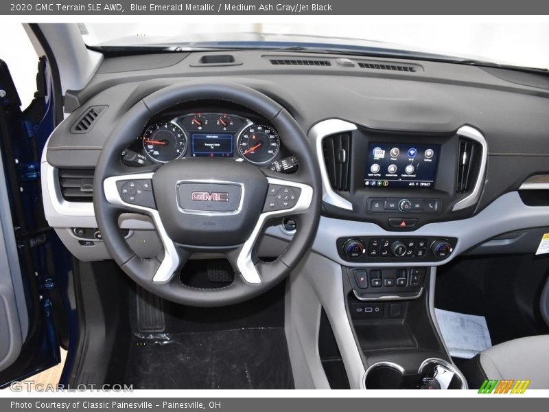 Blue Emerald Metallic / Medium Ash Gray/Jet Black 2020 GMC Terrain SLE AWD