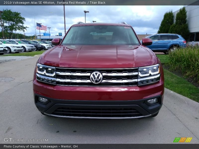 Fortana Red Metallic / Titan Black 2019 Volkswagen Atlas SE 4Motion