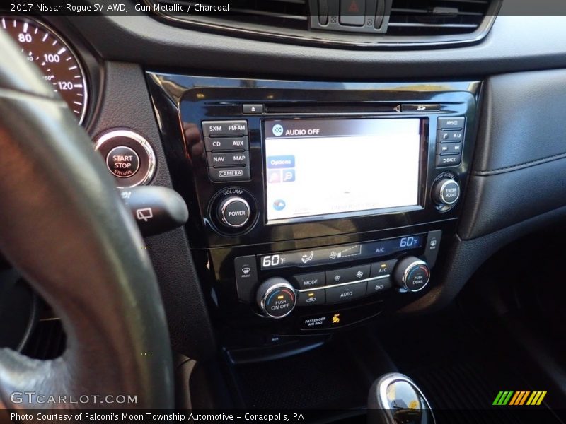 Gun Metallic / Charcoal 2017 Nissan Rogue SV AWD