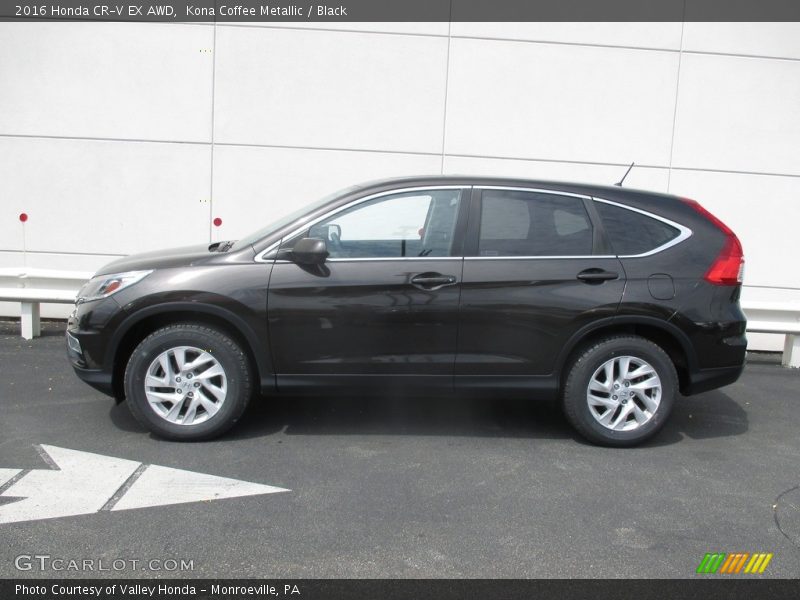 Kona Coffee Metallic / Black 2016 Honda CR-V EX AWD