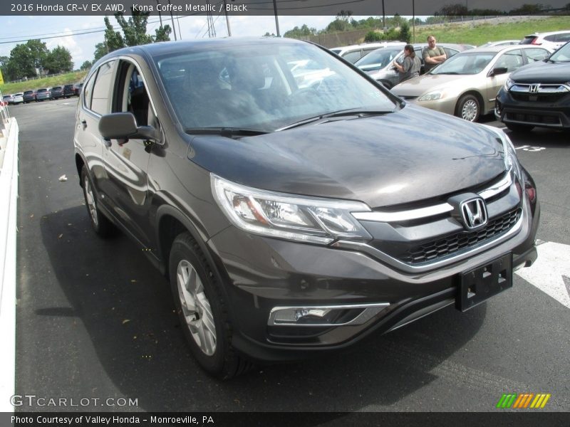 Kona Coffee Metallic / Black 2016 Honda CR-V EX AWD