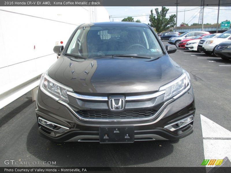 Kona Coffee Metallic / Black 2016 Honda CR-V EX AWD