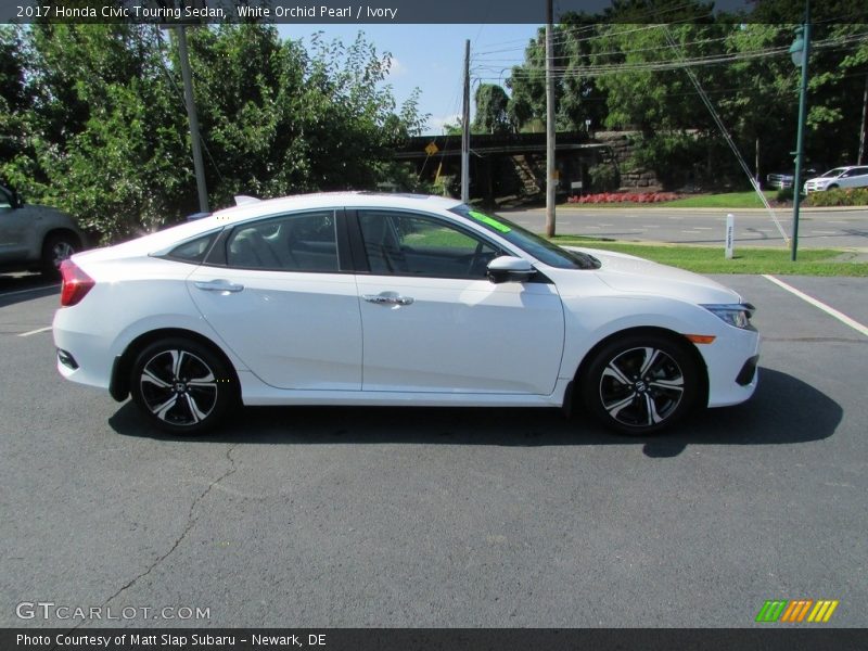 White Orchid Pearl / Ivory 2017 Honda Civic Touring Sedan
