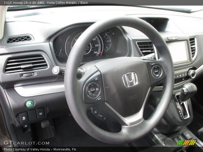 Kona Coffee Metallic / Black 2016 Honda CR-V EX AWD