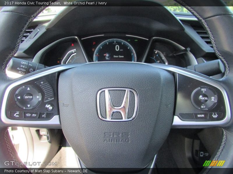 White Orchid Pearl / Ivory 2017 Honda Civic Touring Sedan
