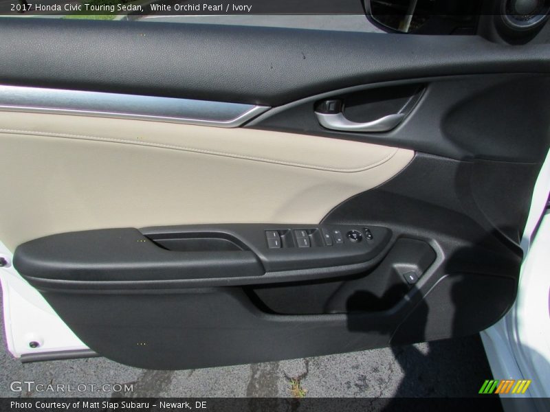 White Orchid Pearl / Ivory 2017 Honda Civic Touring Sedan