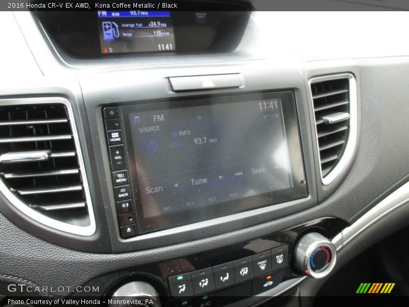 Kona Coffee Metallic / Black 2016 Honda CR-V EX AWD