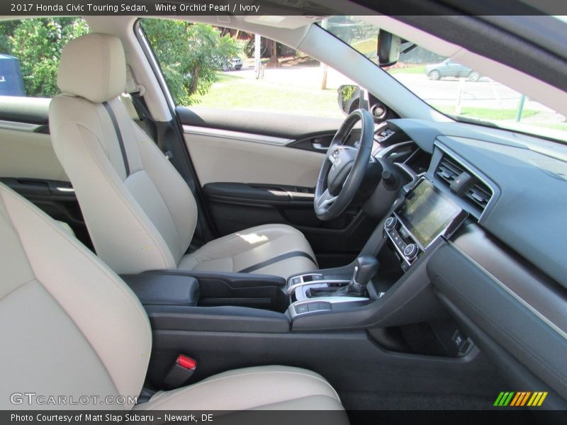 White Orchid Pearl / Ivory 2017 Honda Civic Touring Sedan