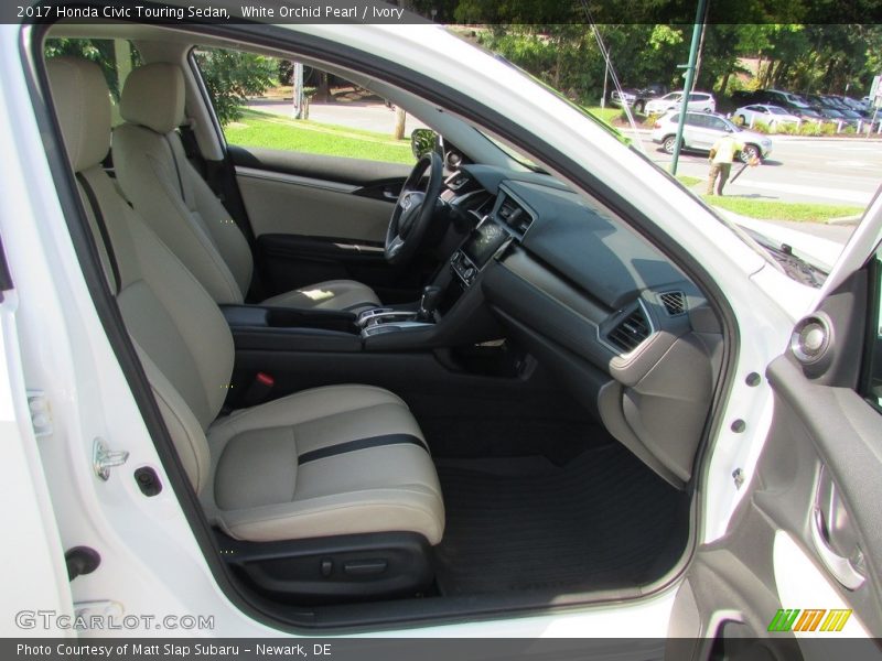 White Orchid Pearl / Ivory 2017 Honda Civic Touring Sedan