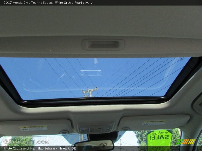 White Orchid Pearl / Ivory 2017 Honda Civic Touring Sedan