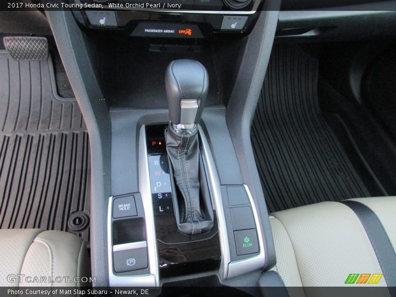 White Orchid Pearl / Ivory 2017 Honda Civic Touring Sedan