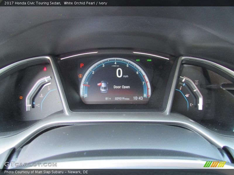 White Orchid Pearl / Ivory 2017 Honda Civic Touring Sedan