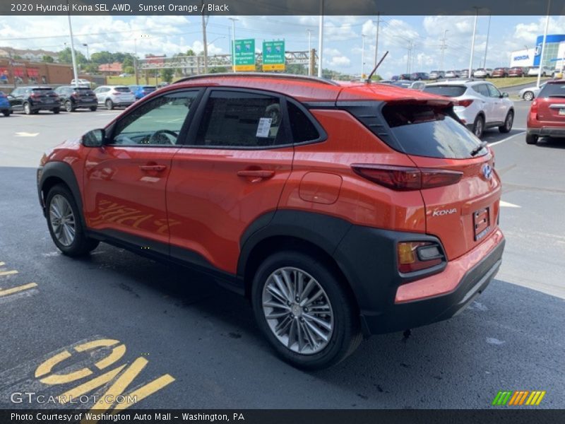 Sunset Orange / Black 2020 Hyundai Kona SEL AWD