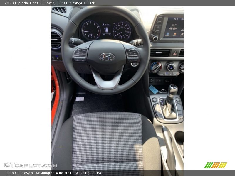 Sunset Orange / Black 2020 Hyundai Kona SEL AWD