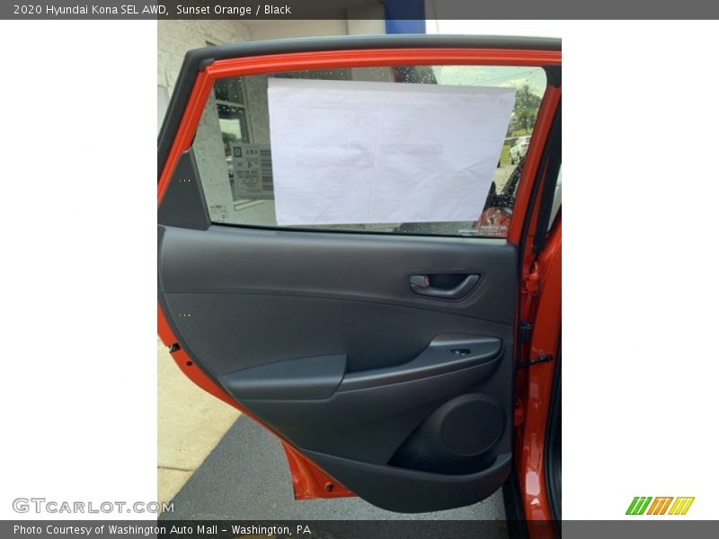 Sunset Orange / Black 2020 Hyundai Kona SEL AWD