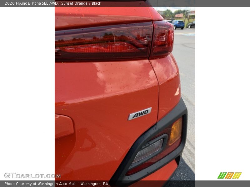 Sunset Orange / Black 2020 Hyundai Kona SEL AWD