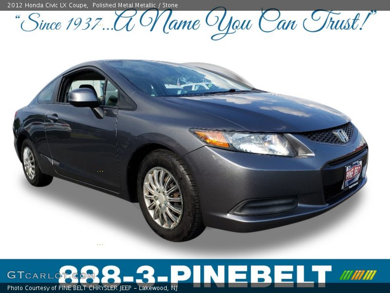 Polished Metal Metallic / Stone 2012 Honda Civic LX Coupe