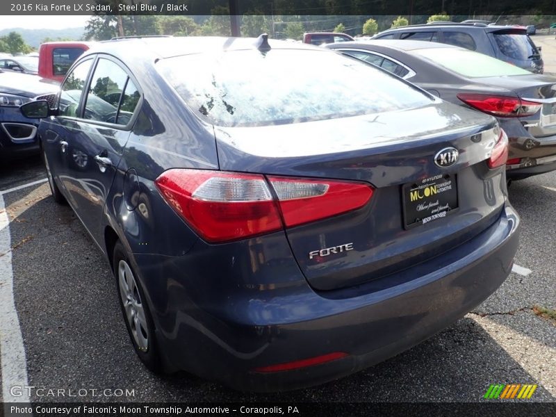 Steel Blue / Black 2016 Kia Forte LX Sedan
