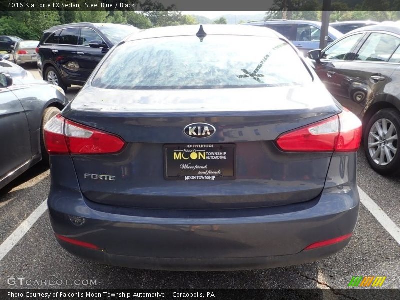 Steel Blue / Black 2016 Kia Forte LX Sedan