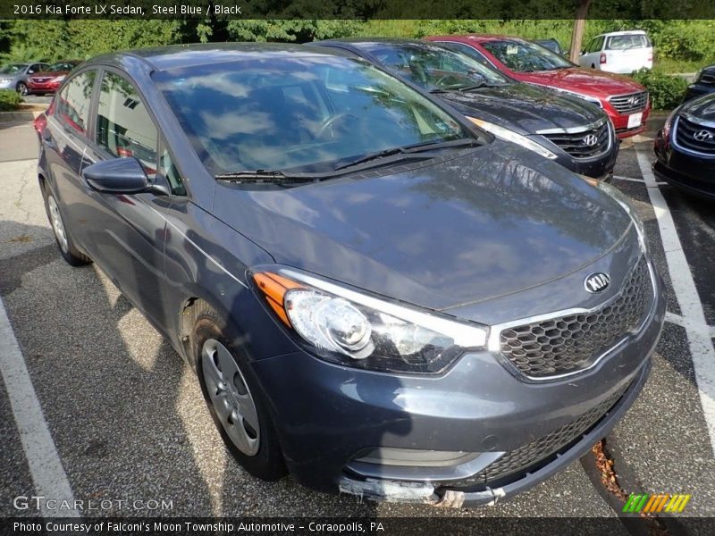Steel Blue / Black 2016 Kia Forte LX Sedan