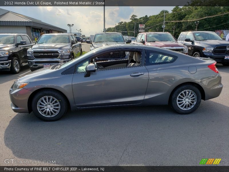 Polished Metal Metallic / Stone 2012 Honda Civic LX Coupe