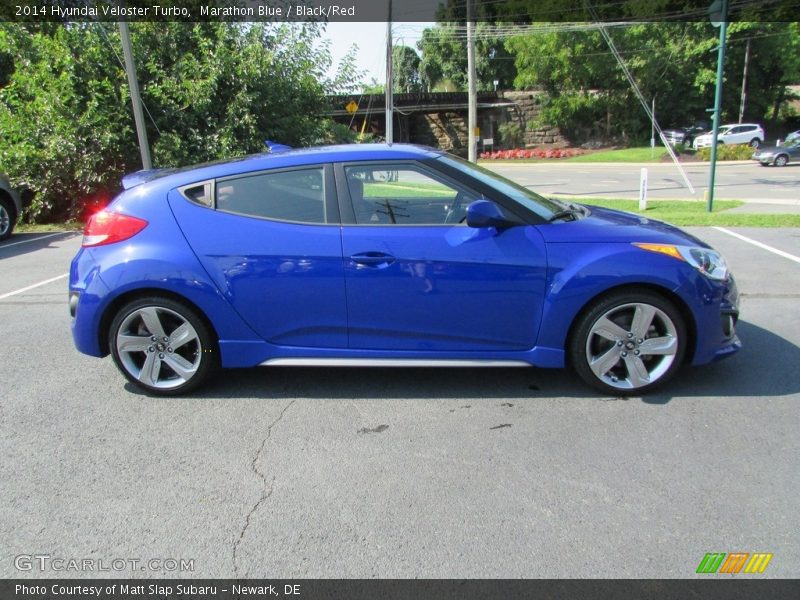 Marathon Blue / Black/Red 2014 Hyundai Veloster Turbo