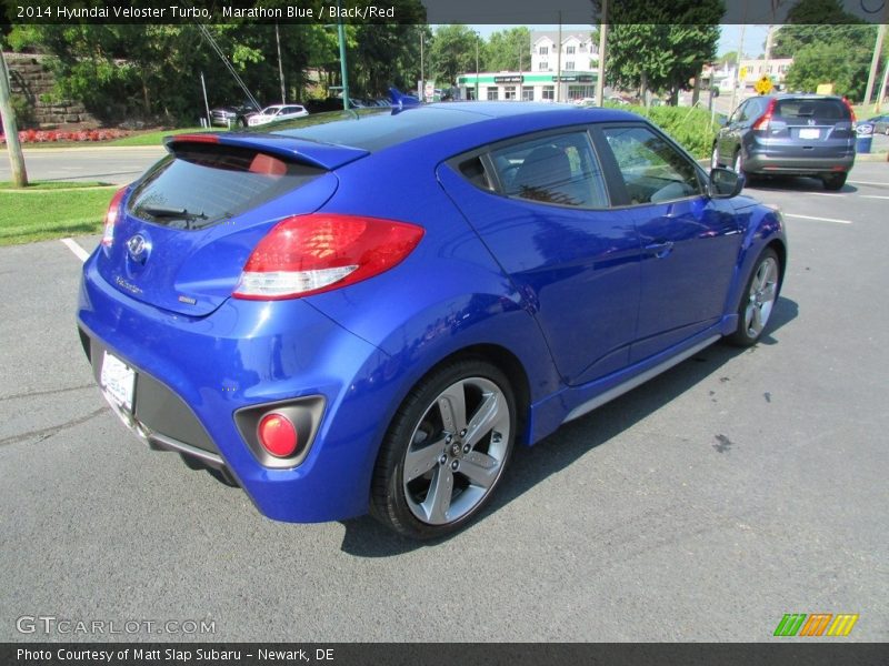 Marathon Blue / Black/Red 2014 Hyundai Veloster Turbo